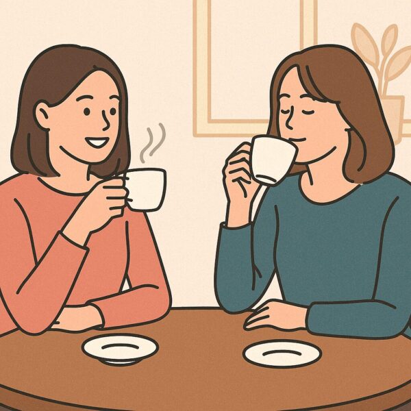 커피를 마시고 있는 여성들