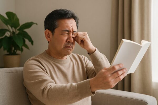 가까운 거리의 글씨가 흐릿하게 보임
